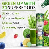5 - Plix Life Green Elixir Wholefood Multivitamin,  15 tablet(s)  Lemon (Pack of 2) 