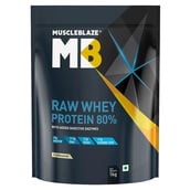 1 - MuscleBlaze Raw Whey Protein  OP,  2.2 lb  Unflavoured 