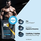 6 - MuscleBlaze Raw Whey Protein  OP,  2.2 lb  Unflavoured 