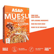 2 - ASAP Ultimate Breakfast Multigrain Muesli (Pack of 2), 420 g DARKCHOCO (Almond, Dark Choco & 5 Toasted Grains)