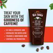 3 - Man Arden Caffeine De Tan Coffee Face Scrub,  100 ml  Grounded with Real Coffee Beans 