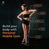 4 - Boldfit Resistance Tube with Foam Handles,  Blue  Free Size 