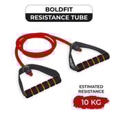 2 - Boldfit Resistance Tube with Foam Handles,  Red  Free Size 