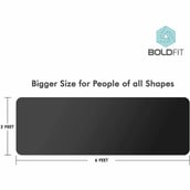 2 - Boldfit NBR Material Yoga Mat with Carrying Strap,  Black  10 mm 