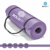 1 - Boldfit NBR Material Yoga Mat with Carrying Strap,  Purple  10 mm 