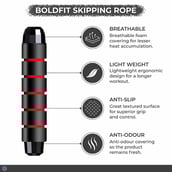 2 - Boldfit Skipping Rope,  Black  Free Size 