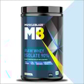 2 - MuscleBlaze Raw Whey Isolate,  0.55 lb  Unflavoured 