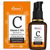 1 - St.Botanica C Vitamin C 10%, Kojic Acid 1%, E, Hyaluronic Acid 0.5 % & Ferulic Acid 0.5% Professional Facial Serum,  20 ml  for All Skin Type 