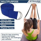 3 - Strauss Yoga Belt,  (Blue)  8 Feet 