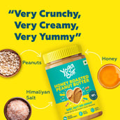 4 - Yogabars Honey Roasted Peanut Butter,  1 kg  Sweet, Salty and Crunchy 