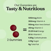 7 - Kapiva Biotin Gummies (Nourishes Hair and Skin), 60 gummies Unflavoured