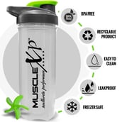 3 - MuscleXP Fit XP Blender Gym Shaker,  Transparent & Green  700 ml 