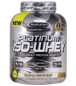 MuscleTech Platinum 100% Iso Whey,  3.27 lb  Vanilla Ice Cream 