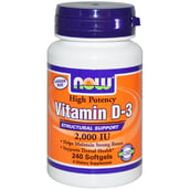 Now Vitamin D-3 (2000 IU),  240 softgels 