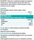 HealthKart Vitamin D3, 60 capsules(SupplementInfo)