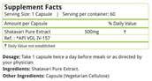 Natures Velvet Shatavari Pure Extract (500 mg),  60 veggie capsule(s) 