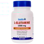 Healthvit L-Glutamine (1000 mg),  60 capsules  Unflavored 