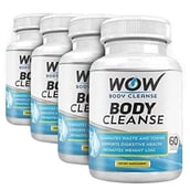 WOW Body Cleanse Pack of 4,  60 capsules  Unflavoured 