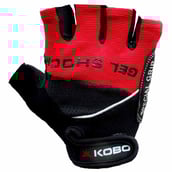 KOBO Gym Gloves (WTG-04), Red & Black Medium