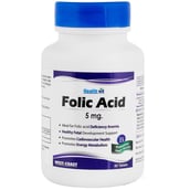 Healthvit Folic Acid (5mg),  Unflavoured  60 tablet(s) 