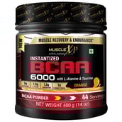 MuscleXP Instantized BCAA 6000 with L-Alanine & Taurine, 0.88 lb 44 Servings Orange+Shaker