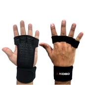 KOBO Hand Grips Gym Gloves (WTG-18),  Black  XL 