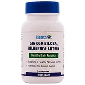 Healthvit Ginkgo Biloba Bilberry & Lutein,  60 capsules 