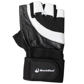 MuscleBlaze Gloves,  Black & White  Small 