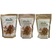 Get Baked Crunch Rocks Combo of 3,  Chocolate Cranberry & No Added Sugar  0.150 kg 
