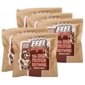 Feel Mighty High Protein Brownie Pack of 5 (15g Protein),  5 Piece(s)/Pack  Chocolate Walnut 