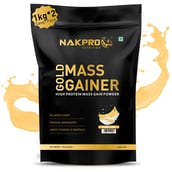 1 - Nakpro Gold Mass Gainer,  2.2 lb  Banana (Pack of 2) 