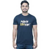 1 - MuscleBlaze Phirse Zidd Kar Gym Dryfit T-Shirt 10 years Print,  Navy  Large 