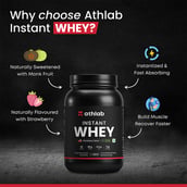 2 - Athlab Instant Whey,  2.2 lb  Strawberry Creme 