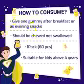 5 - Gritzo Super Kids Multivitamin Gummies,  60 gummies  Natural Lemon