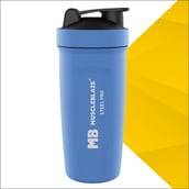 4 - MuscleBlaze Steel Pro Shaker,  Blizzard Blue  750 ml 