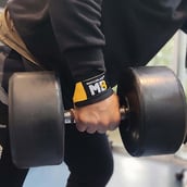 3 - MuscleBlaze Weight Lifting Strap (UNLEASH THE ZIDD !),  Yellow  Free Size 