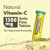 2 - HealthKart HK Vitals Natural Vitamin C 1300mg Amla Effervescent,  60 tablet(s)  Masala Lemon 