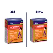 3 - Gritzo SuperMilk Protein & Nutrition Drink Mix 8-12 yrs,  60 g  Double Chocolate (Trial Pack) 