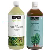1 - Kapiva Thar Aloe Vera Juice & Wheatgrass Juice Combo,  2 Piece(s)/Pack  Unflavoured 