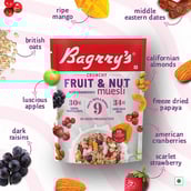 4 - Bagrrys Crunchy Muesli with 30% Fruit & Nut with Cranberries,  400 g  34% Rich Fiber Oats 