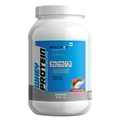 1 - HealthXP 100% Whey Protein,  2.2 lb  Strawberry Cream 