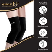 5 - MuscleXP Knee Cap,  Black  Large 