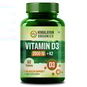 1 - Himalayan Organics Vitamin D3 with K2 2000iu, 60 tablet(s) Unflavoured