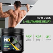 4 - MuscleBlaze L-Glutamine OP,  0.55 lb  Fruit Punch 