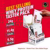 3 - GNC Pro Performance 100% Whey Protein,  8 sachets/pack  Assorted 