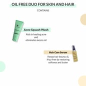 3 - Lely's Acne Squash Face Wash 70ml & Hair Care Serum 50ml Combo, 2 Piece(s)/Pack for All Skin Types