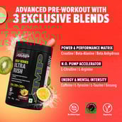 2 - GNC AMP Gold Series Ultra Rush Powder, 0.99 lb Fruit Punch