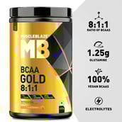 2 - MuscleBlaze BCAA Gold 8:1:1,  0.99 lb  30 Servings  Fruit Punch 