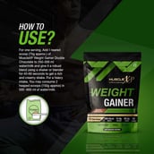 7 - MuscleXP Weight Gainer with Digestive Enzymes, 2.2 lb Double Chocolate