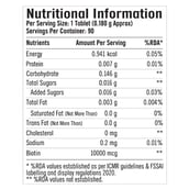 5 - GNC Biotin 10000 mcg,  90 tablet(s)  Unflavoured 